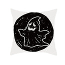 Axyaa Halloween Anime Polyester Cushion Cover Ghost Skull Pumpkin Throw Pillow