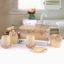 Axya Resin Five-piece Bathroom Set - Elegant European Style Washbasin and Toothpaste Storage
