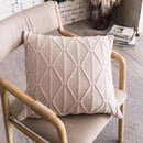 Axyaa Knit Cushion Cover 45x45cm Nordic Style Home Decor Brown Grey Ivory