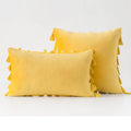 Velvet Tassel Throw Pillow Cover for Couch & Sofa - Axyaa Branded Luxe Accent Cushions