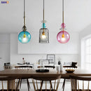 Axyaa Nordic LED Glass Pendant Lights for Bedroom Living Room Bar Cafe