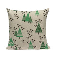Axyaa Merry Christmas Decor Pillow Cover Set 45x45cm Linen Noel Cushion Cases