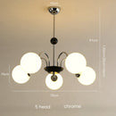 Axyaa Glass Ball Chandelier - Luxury Nordic Design for Living Room Lighting