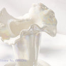 Axyaa Ceramic Shell Vase - White Gloss Abstract Irregular Hydroponic Home Decoration