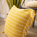 Axyaa Cotton Cushion Cover with Tassels in Black and White, Various Sizes