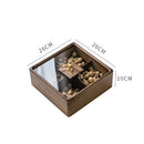Axya Wooden Deer Head Snack Platter with Glass Cover