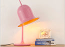 Axyaa Nordic Kids Room Pink/Yellow Hat Table Lamp - Creative and Charming Girl's Bedroom Decor