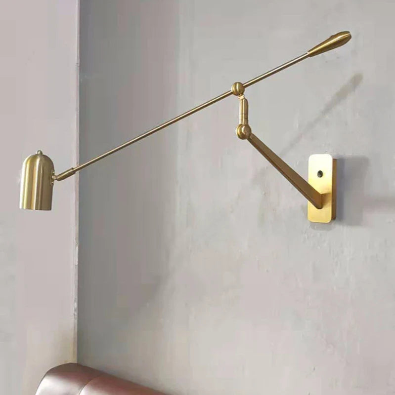 Axyaa Retro LED Wall Lamp: Adjustable Angle, Bedroom, Living Room, Study Decor
