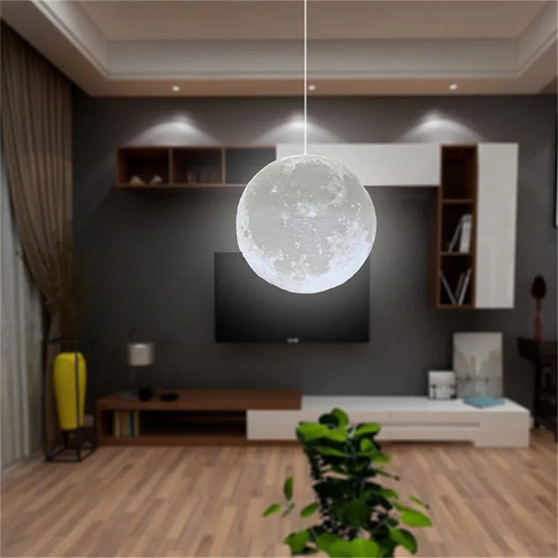 Axya Nordic Moon LED Pendant Lamp for Modern Industrial Home Decor