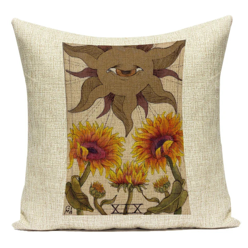 Axyaa Retro Pet Pattern Cushion Cover - Decorative Sofa Linen Pillow Case