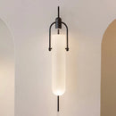 Axyaa Modern Gold/Black Glass Wall Sconce LED Light for Bedroom & Living Room