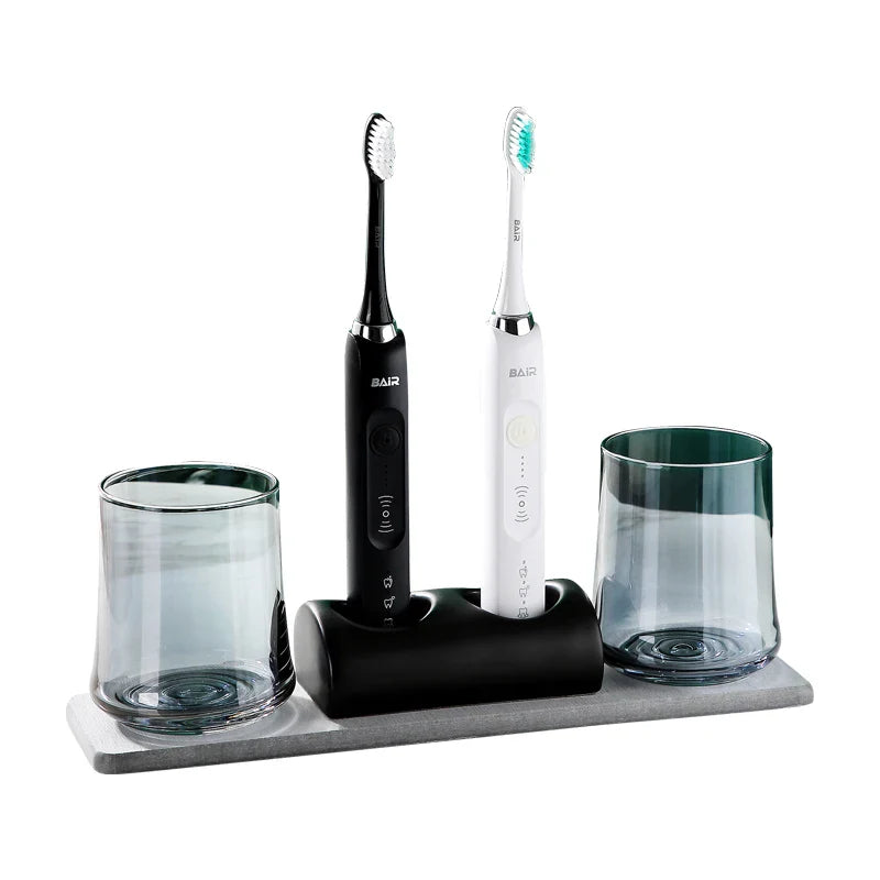 Axya Dental Organizer Set: Toothbrush Holder, Toothpaste Holder, Mouthwash Cup, Coaster