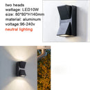 Axyaa Outdoor Aluminum Wall Lamps LED IP65 Waterproof 5W 10W Garden Porch Sconce