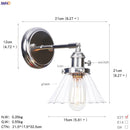 Axyaa Amber Glass Ball Wall Lights Modern LED Wall Lamp