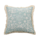 Axyaa Green Tassel Cotton Linen Pillow Cover for Retro Home Decor