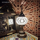 Axyaa Turkish Mosaic Table Lamp Handcrafted Glass Bed Light Night Decor