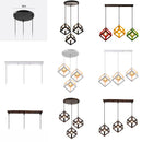 Axyaa Metal Cube Pendant Lamp: Industrial Retro Style for Living Room, Kitchen, Restaurant