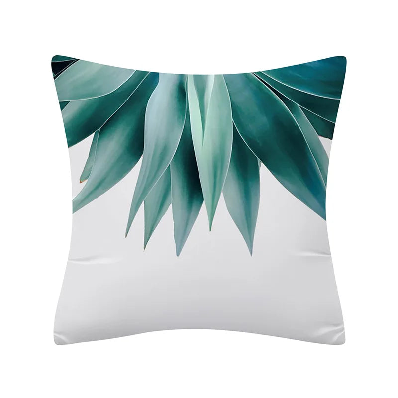 Axyaa Cactus Plant Pattern Pillow Cover Abstract Art Sofa Throw Decor Case