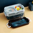 Axyaa Stainless Steel Lunch Box Set - Leak-Proof Bento Box with Soup Bowl