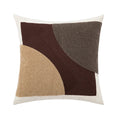 Axyaa Neutral Art Knot Cushion Cover 45x45cm Beige Coffee Brown Handmade Cotton