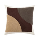 Axyaa Neutral Art Knot Cushion Cover 45x45cm Beige Coffee Brown Handmade Cotton