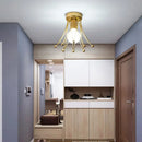 Axyaa Gold Crown Ceiling Light for Home Spaces