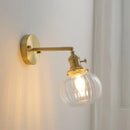 Axyaa Copper Wall Lamp Gray Glass Ball LED Stair Light Nordic Modern Design