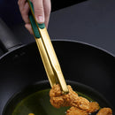 Axyaa Stainless Steel Non-Slip Food Tongs for Cooking and BBQ