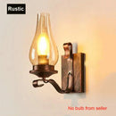 Axyaa Retro Industrial Iron Glass Wall Lamp for Restaurant Bedroom Living Room Lighting