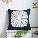 Axyaa Sea Starfish Navy Blue & Yellow Cushion Cover 45x45cm