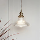 Axyaa Nordic Style Copper Pendant Light with Glass Shade - Modern Hanging Lamp