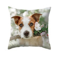 Axyaa Dog Print Polyester Cushion Cover for Sofa Living Room 45X45CM