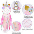 Axyaa Pink Unicorn Dream Catcher for Girls' Kawaii Room Decor & Bedroom Nursery