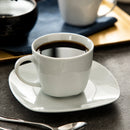 Axya Elisa Ivory White Ceramic Tea Cup Set with 6 Cups and Saucers