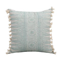 Axyaa Green Tassel Cotton Linen Pillow Cover for Retro Home Decor