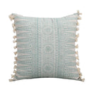 Axyaa Green Tassel Cotton Linen Pillow Cover for Retro Home Decor