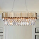 Axyaa Gold Metal LED Pendant Lights: Adjustable Round Luminarias for Indoor Living Room.