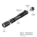 Axya Mini Pen Holder Flashlight Pocket Torch Work Light Waterproof LED Clip Pen Light