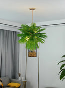 Axyaa Nordic Leaf LED Chandelier for Modern Living Spaces