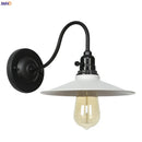Axyaa Vintage Industrial Wall Light Sconce LED - White Antique Bedroom Stair Porch
