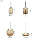 Axyaa Nordic Glass LED Pendant Lights - Modern Hanging Light for Dinning Living Room