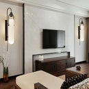 Axyaa Modern Gold/Black Glass Wall Sconce LED Light for Bedroom & Living Room