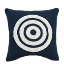 Axyaa Navy Blue Moroccan Embroidered Cushion Cover 45x45cm