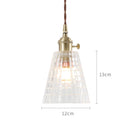 Axyaa Nordic Glass Pendant Lamp: Modern Vintage Hanging Light for Home and Business