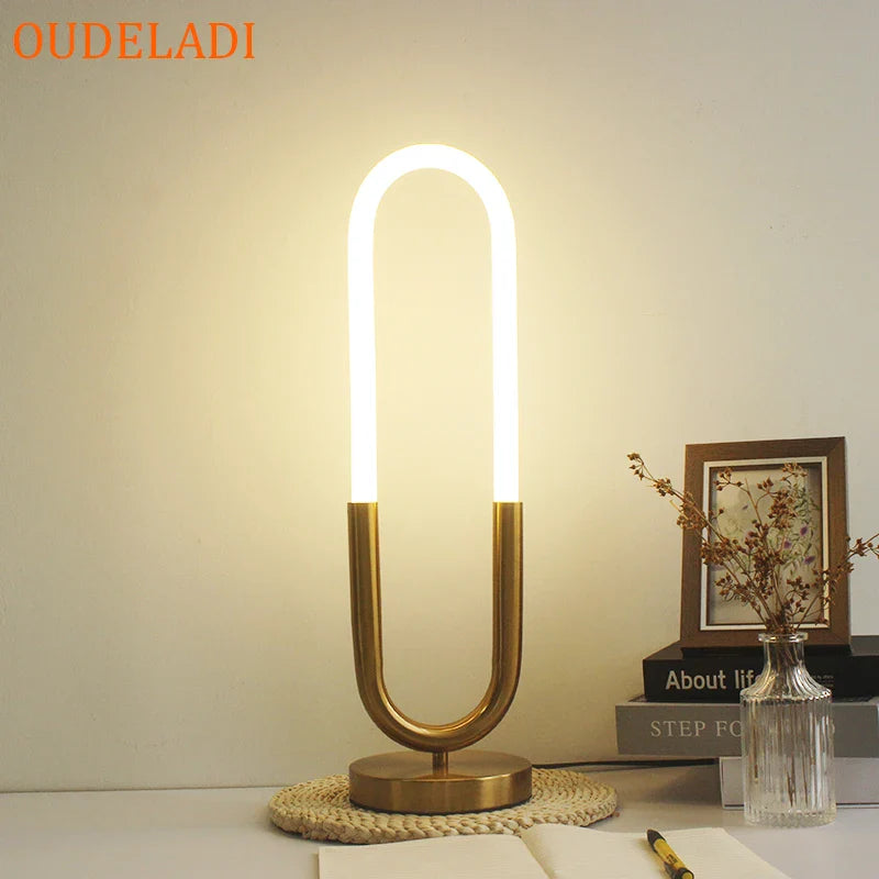 Axya LED Table Lamp - White Silicone Tube Light