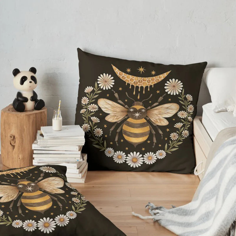 Nordic Cushion Cover Black 18x18 Double Side Printed for Living Room Sofa