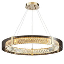Axyaa Modern Luxury Crystal Pendant Light Gold Metal Fixture