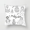 Axyaa Cartoon Doll Pattern Polyester Cushion Cover for Home Decor