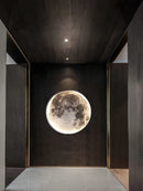 Axya Moon Wall Lamp: Modern Minimalist Art Bedside Light for Living Room