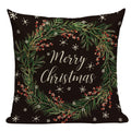 Axyaa Christmas Deer Snowman Cartoon Cushion Cover - Festive Decor Pillowcase